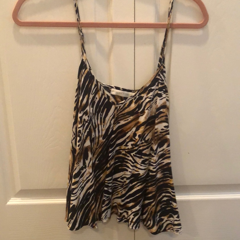 Tiger print mink pink cami